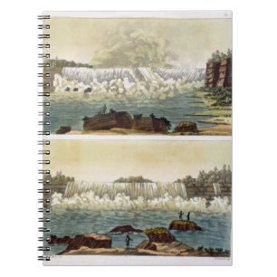 Carnet Chutes du Niagara, 1818 (gravure de couleur)
