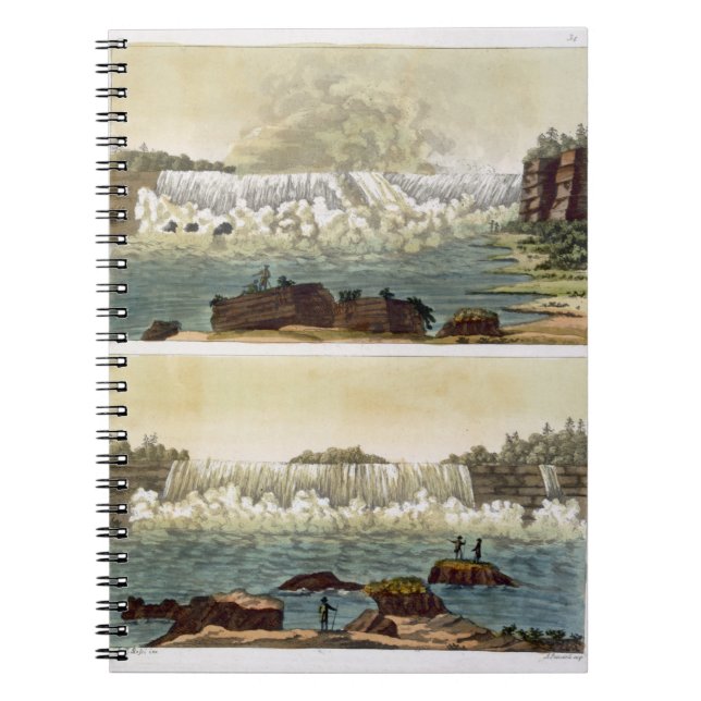 Carnet Chutes du Niagara, 1818 (gravure de couleur) (Devant)