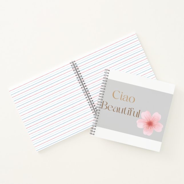 Carnet Ciao Beau, Cadeau Floral Élégant  (Intérieur)