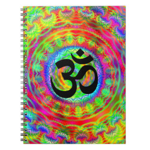 Carnet Cible Tie-dye avec symbole Om