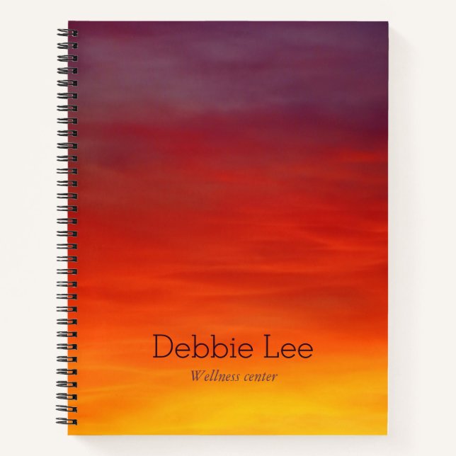 Carnet Ciel arc-en-ciel nuages (Devant)