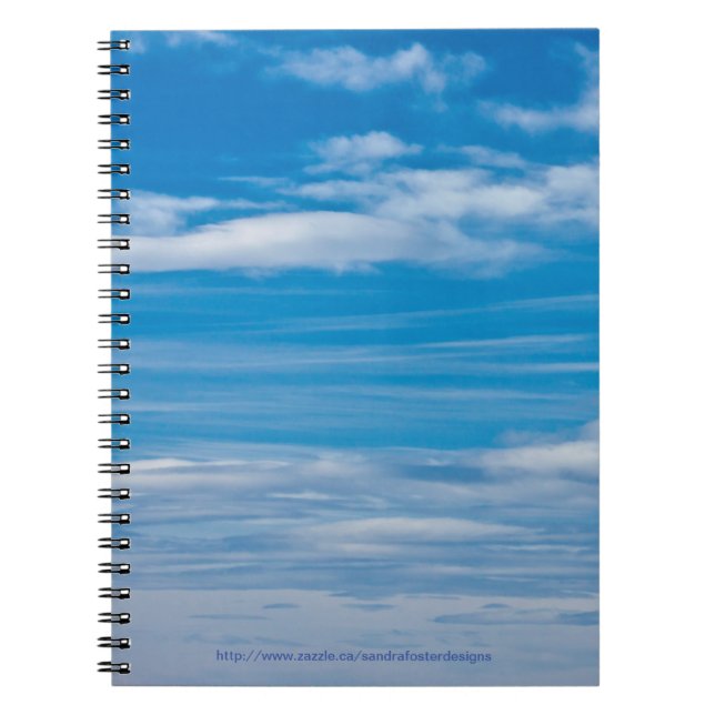 Carnet Ciel bleu avec flux nuageux (Devant)