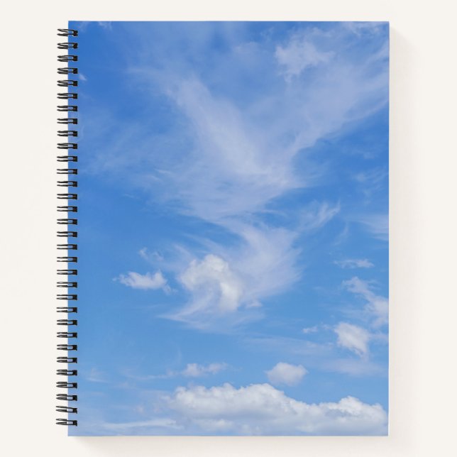 Carnet Ciel Bleu Avec Nuages Agités (Devant)