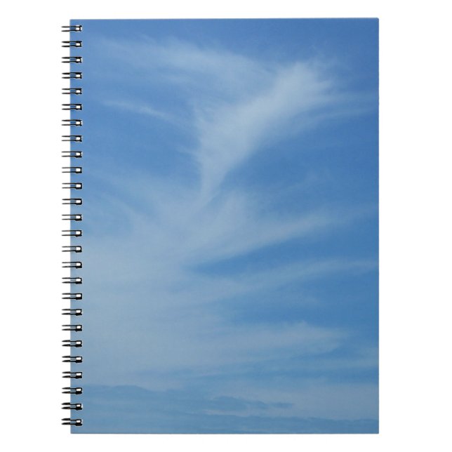 Carnet Ciel bleu avec nuages blancs Abstrait Nature Photo (Devant)