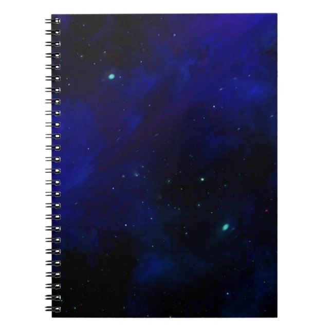 Carnet Ciel bleu de minuit avec des étoiles (Devant)