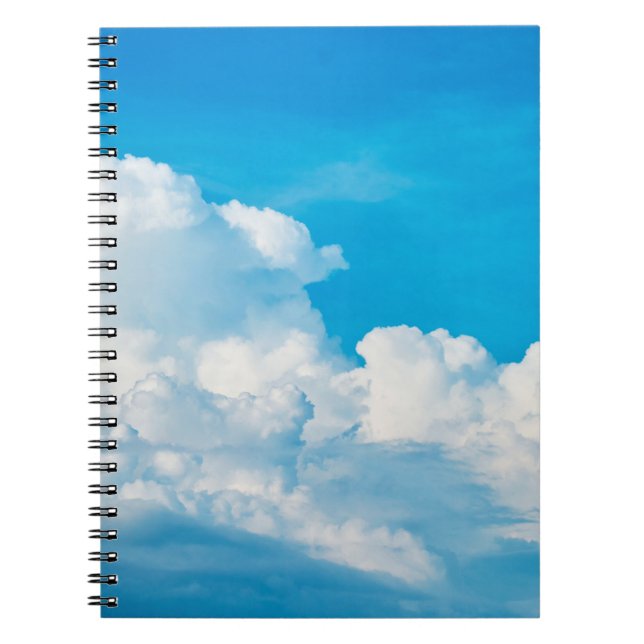 Carnet Ciel bleu nuages arrière - plans blanc (Devant)