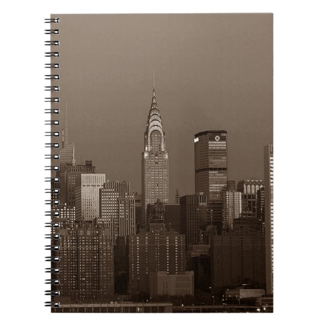 Carnet Ciel de New York en sépia (Devant)