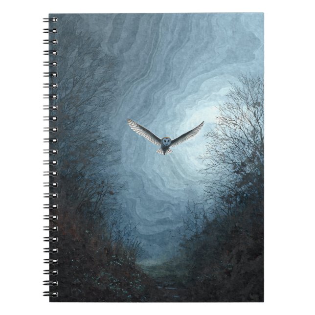 Carnet Ciel Lune de Barne Owl (Devant)
