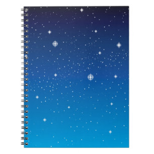 Carnet Ciel nocturne étoilé bleu profond