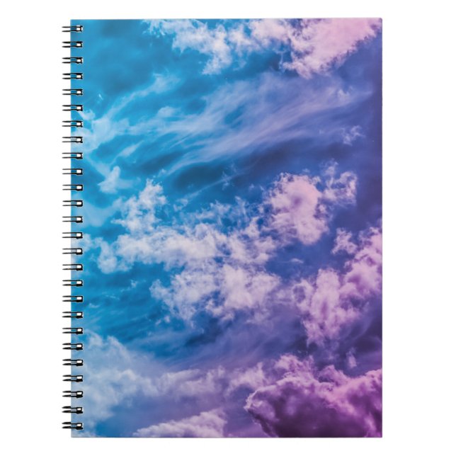 Carnet Ciel surréaliste, art abstrait onirique. (Devant)
