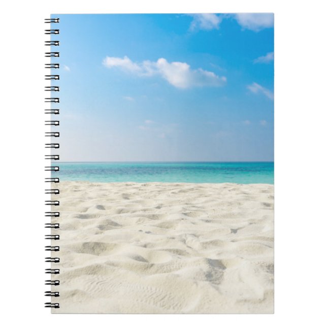 Carnet Ciel tropical de sable de mer de plage et jour (Devant)