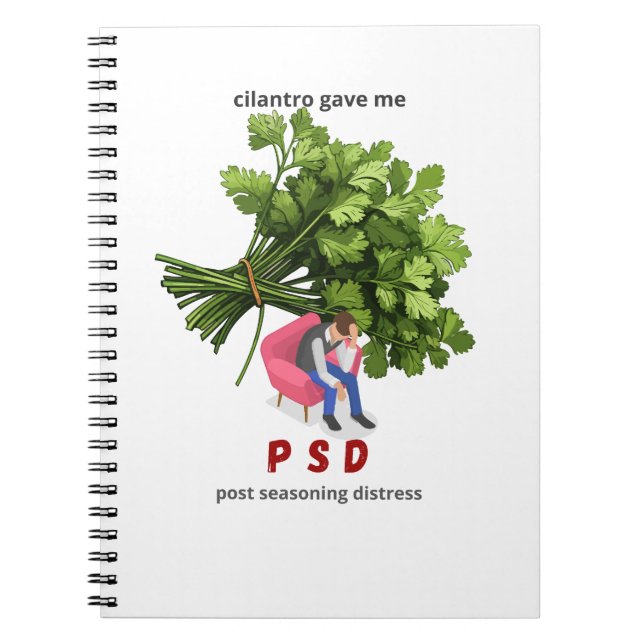 Carnet Cilantro m'a donné PSD - drôle Anti-Cilantro (Devant)