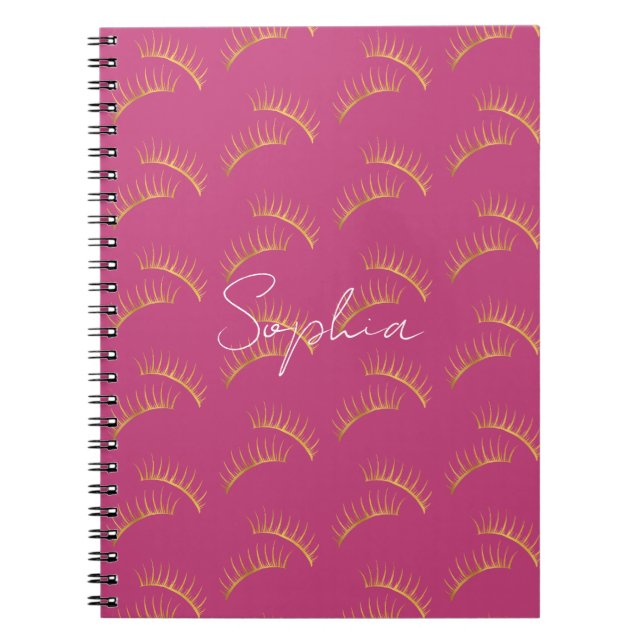 Carnet Cils Girly Rose Gold (Devant)