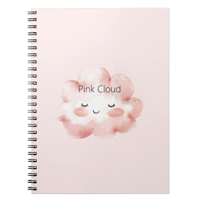 Carnet Cils Nuage Rose Heureux (Devant)