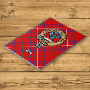 Carnet Cimier Rose de clan sur Tartan