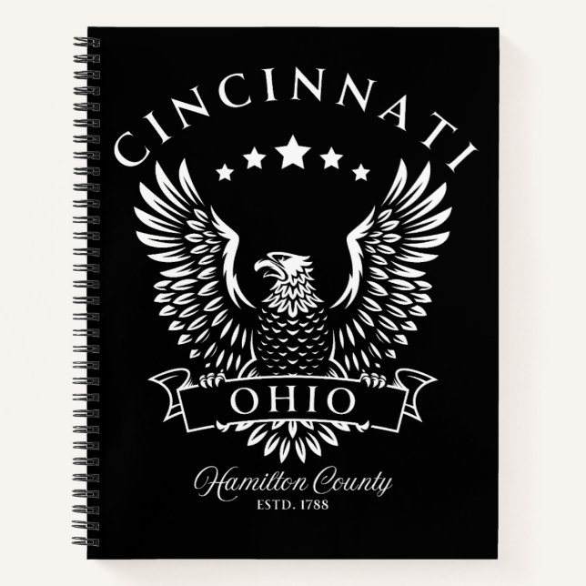 Carnet Cincinnati comté de Hamilton Ohio aigle vintage (Devant)