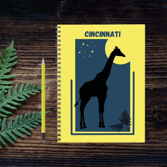 Carnet Cincinnati Zoo Ohio Vintage Giraffe (Créateur téléchargé)