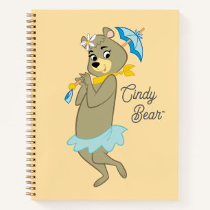 Carnet Cindy Bear tenant le parasol