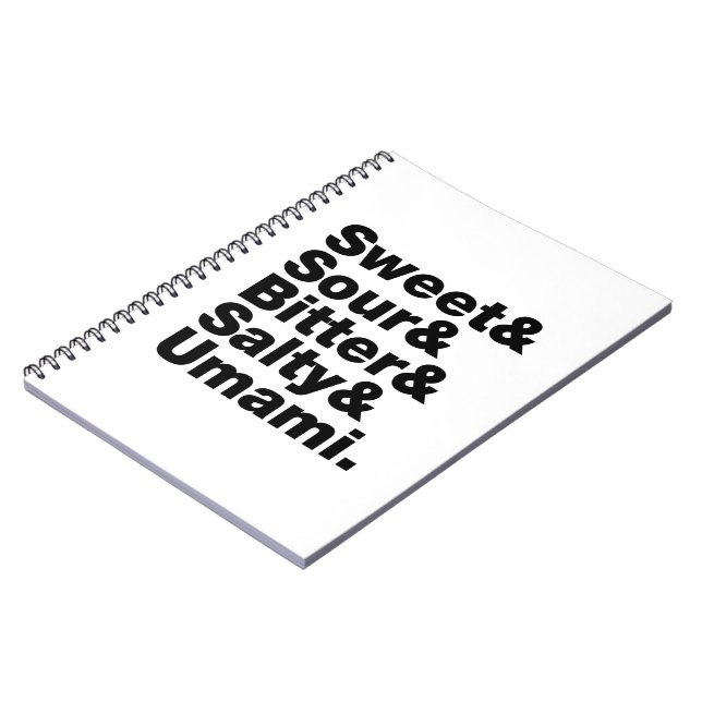 Carnet Cinq saveurs de base (Côté gauche)