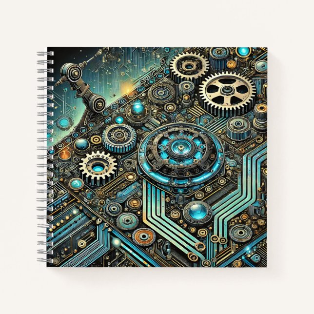 Carnet Circuiterie Steampunk et système cybernétique (Devant)