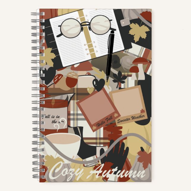 Carnet circulaire d'automne cosy (Recto)