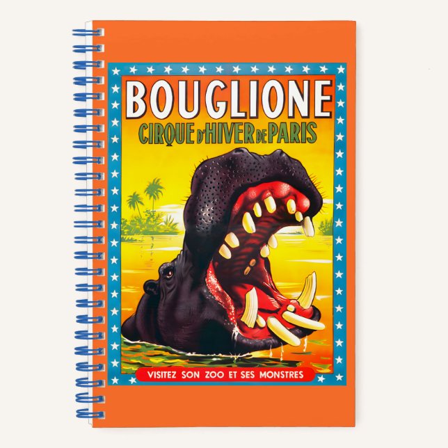 Carnet Cirque d'hiver de paris Bouglione - hippo (Recto)