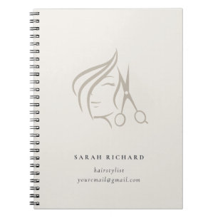 Carnet Ciseau à cheveux minimaliste élégant coiffeur ivoi