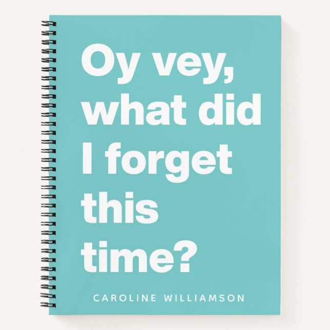 Carnet Citation amusante pour les gens oublieux Nom Oy Ve (Devant)