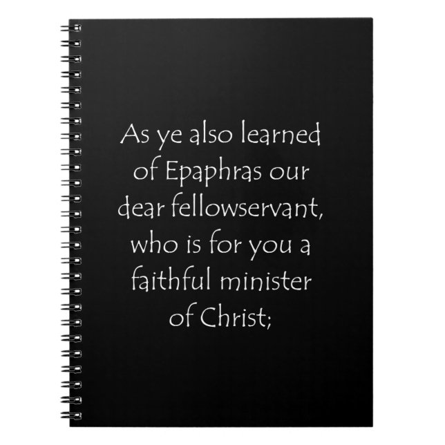 Carnet Citation biblique Colossiens 1 7 (Devant)