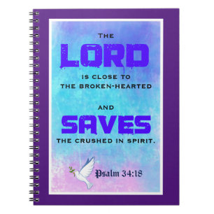 Carnet Citation biblique Inspirationnelle Psaume 34:18