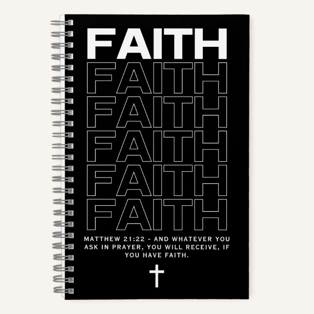 Carnet Citation Biblique sur la Foi Matthieu 21:22 (Recto)
