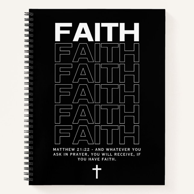 Carnet Citation Biblique sur la Foi Matthieu 21:22 (Devant)