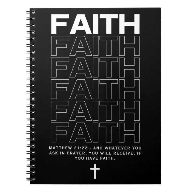 Carnet Citation Biblique sur la Foi Matthieu 21:22 (Devant)