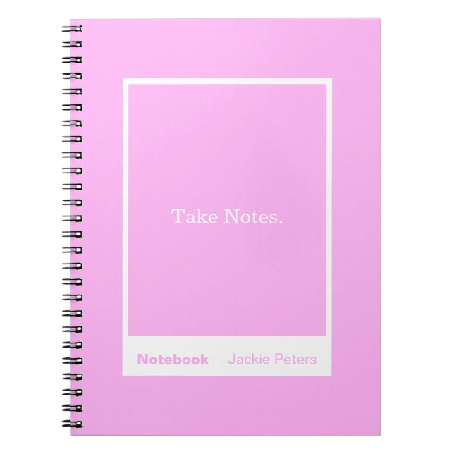 Carnet Citation Bloc Rose Bubble-gum Classique (Devant)