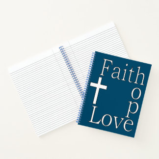 Carnet Citation chrétienne "Faith Hope Love"