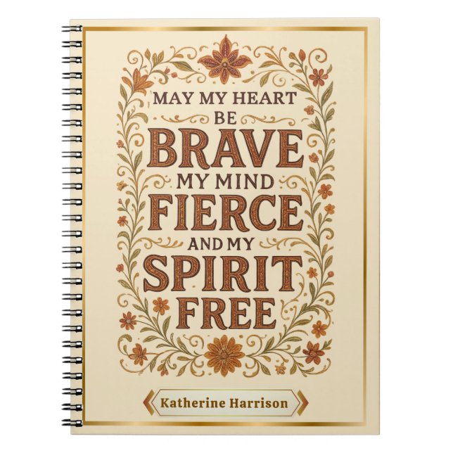 Carnet Citation d'affirmation de la Bohême libre Art (Devant)