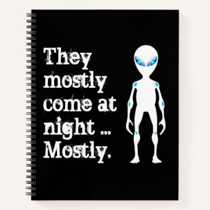 Carnet Citation d'alien noir blanc mignon