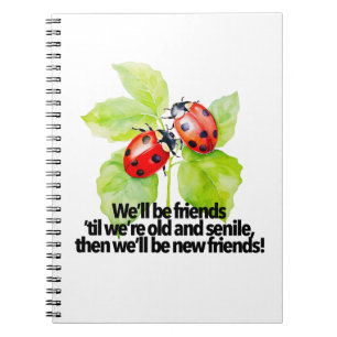 Carnet Citation d'amitié des coccinelles drôle Anniversai