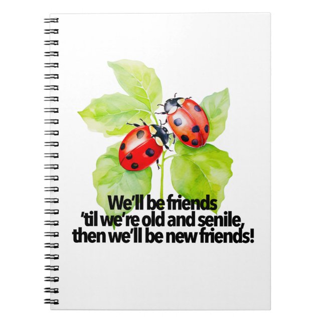 Carnet Citation d'amitié des coccinelles drôle Anniversai (Devant)
