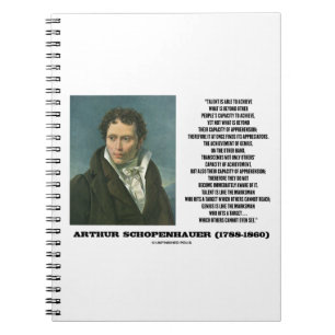 Carnet Citation de Arthur Schopenhauer Talent contre Géni
