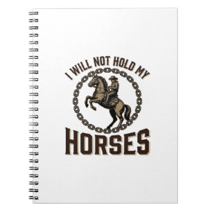 Carnet Citation de cheval drôle Design vintage de conduit