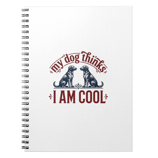Carnet Citation de chien drôle design de T-Shirt avec gra (Devant)