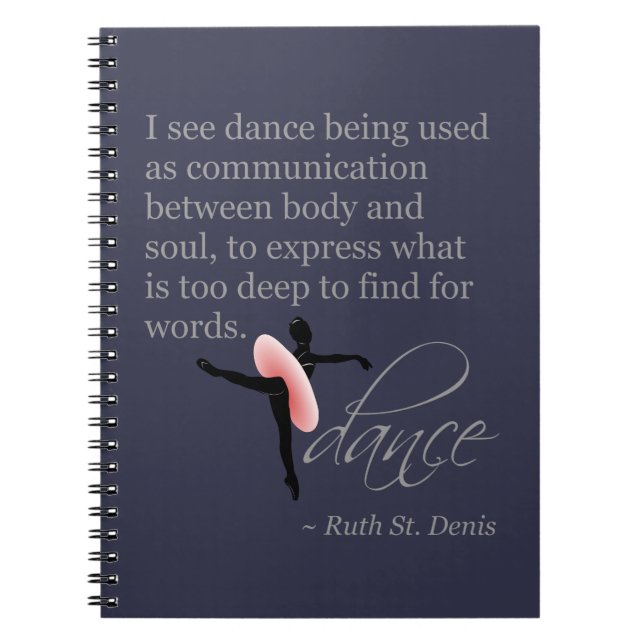 Carnet Citation de danse avec l'attitude (Devant)