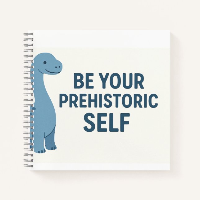 Carnet Citation de dinosaure bleu – “Soyez votre propre s (Devant)
