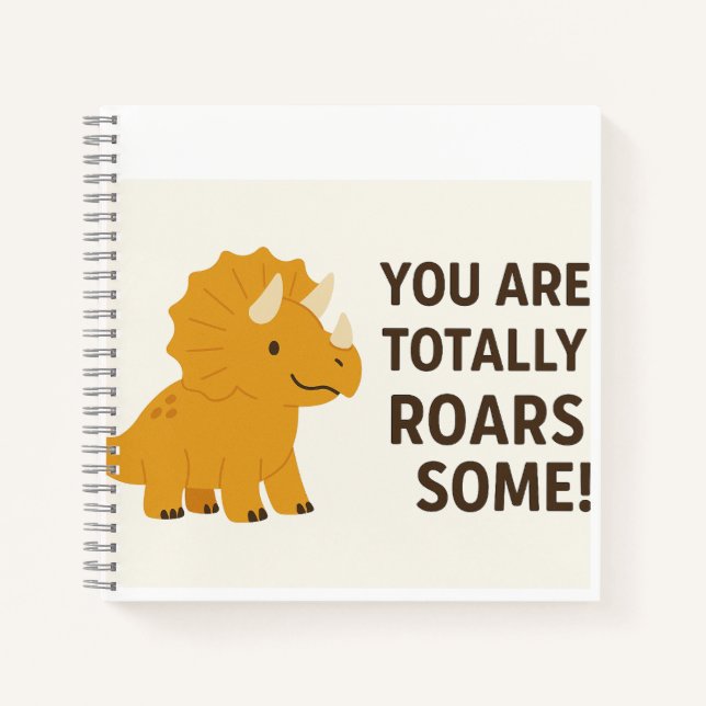 Carnet Citation de dinosaure Triceratops mignon – “Vous ê (Devant)