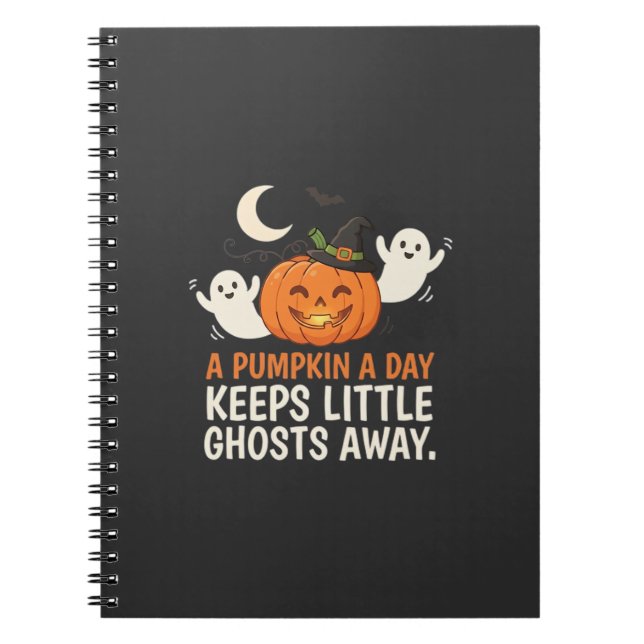 Carnet Citation de fantôme de citrouille pour Halloween D (Devant)