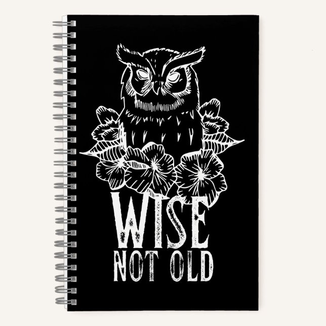 Carnet Citation de hibou drôle sage pas vieux (Recto)