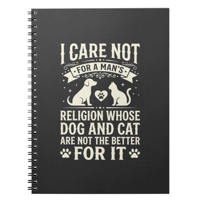 Carnet Citation de la religion du chien et du chat (Devant)