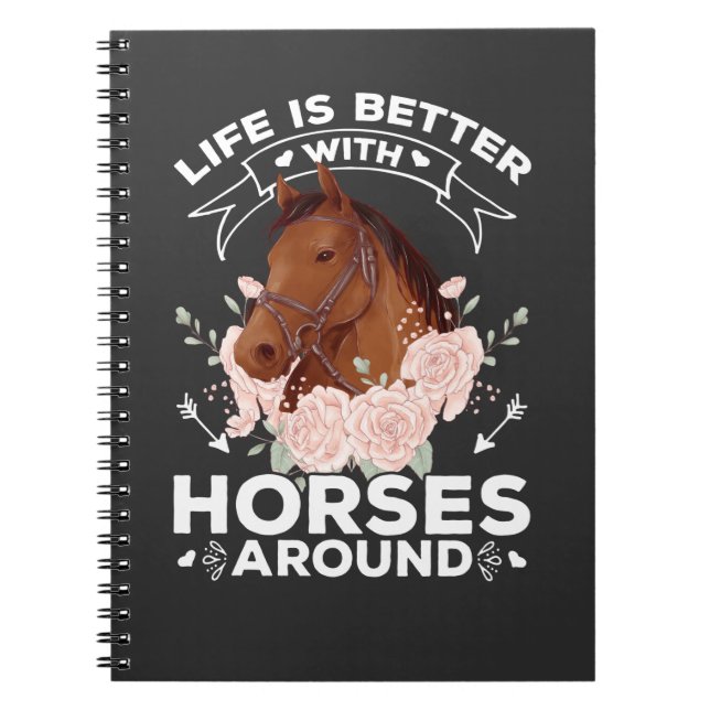 Carnet Citation de l'amant du cheval pour femmes équestre (Devant)