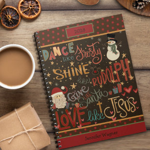 Carnet Citation de Noël Jesus Frosty Rudolph Père Noël